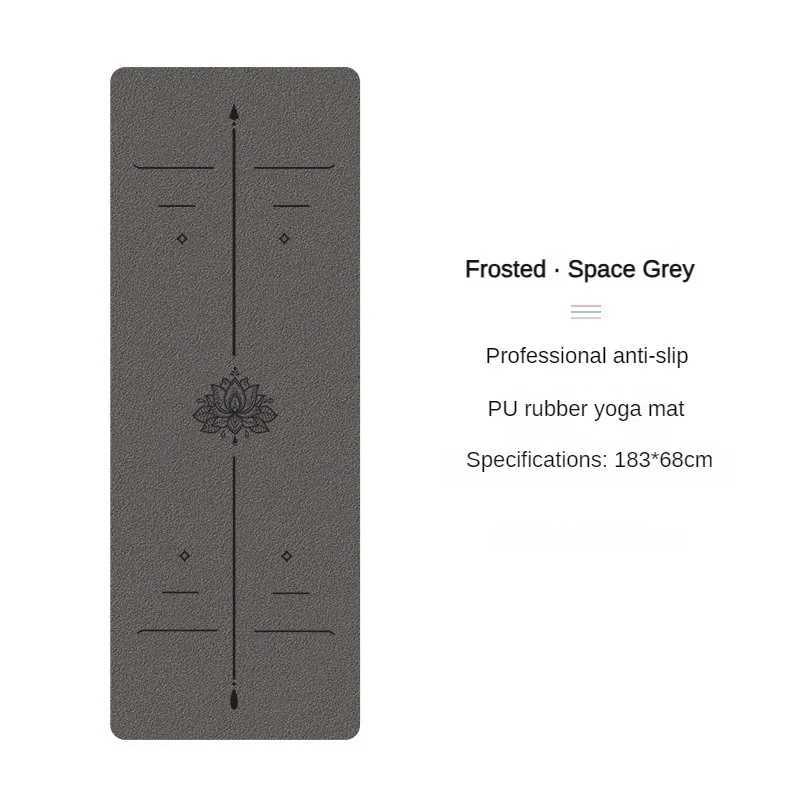 Zen Rhyme Frosted Pu Natural Rubber Yoga Mat Non-Slip Wear-Resistant Beginner Dance Exercise Fitn Workout Thick GymnasticsXJ241114