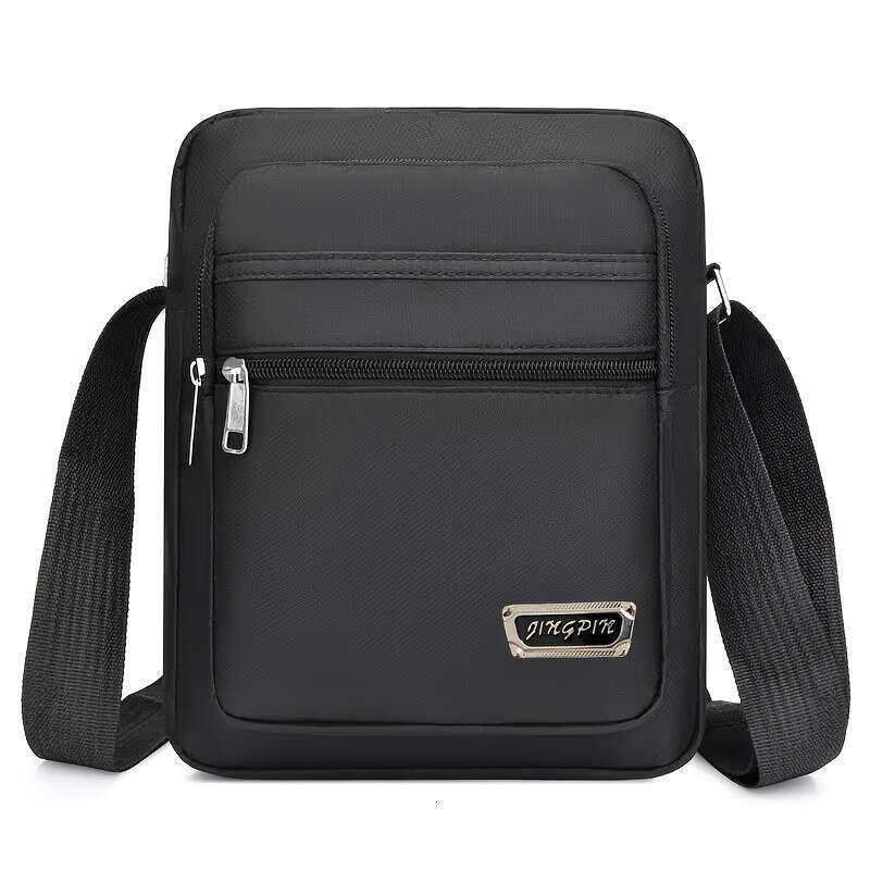Large Capacity Multi-Layer Waterproof Cross Body Bag Spacious, Stylish, Practical Men Women - Ideal for Business, Travel, and Daily Use with Random Pu