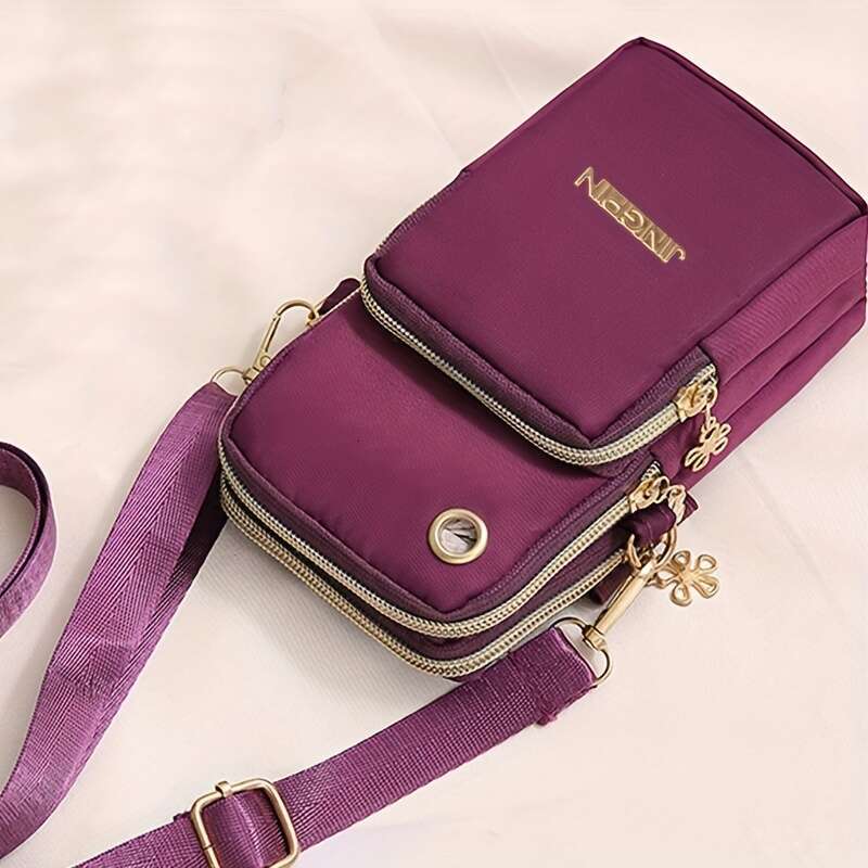 Casual Black Women's Satchel - Lightweight, Secure Zip, Adjustable Strap, Polyester ed, Perfect for Daily Use & Gifts