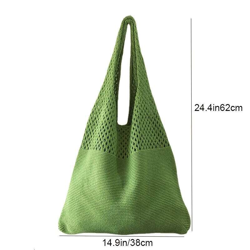 Stylish Crochet Hobo Handbag Spacious, Minimalist, Vintage-Inspired Design with Hollow Out Detaig - Perfect for Everyday Use, Casual Outings, and Trav