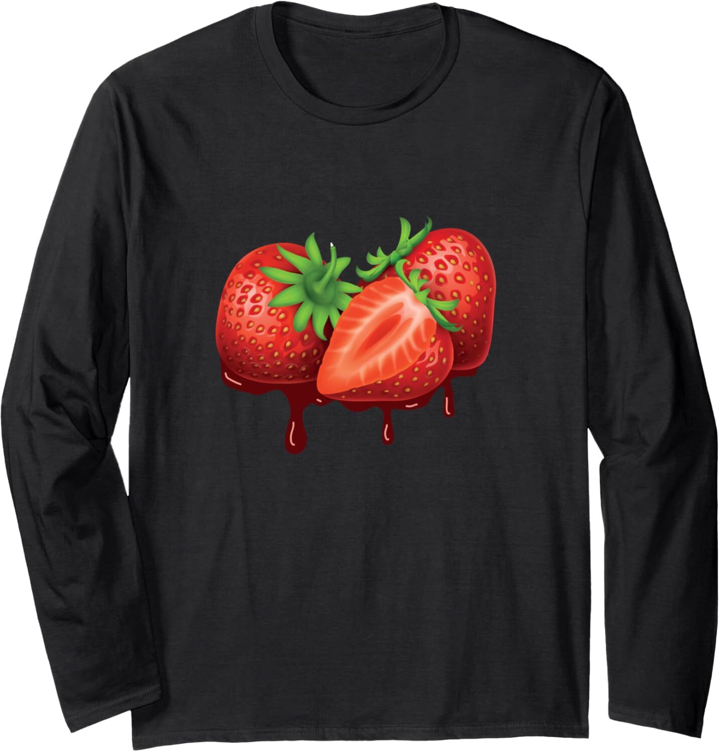 Long Sleeve Shirts for Men sweatshirt Berry Lover Beautiful Strawberries Fruit Lover Gift Long Sleeve T-Shirt T shirt Tee Streetwear Casual tops cloth