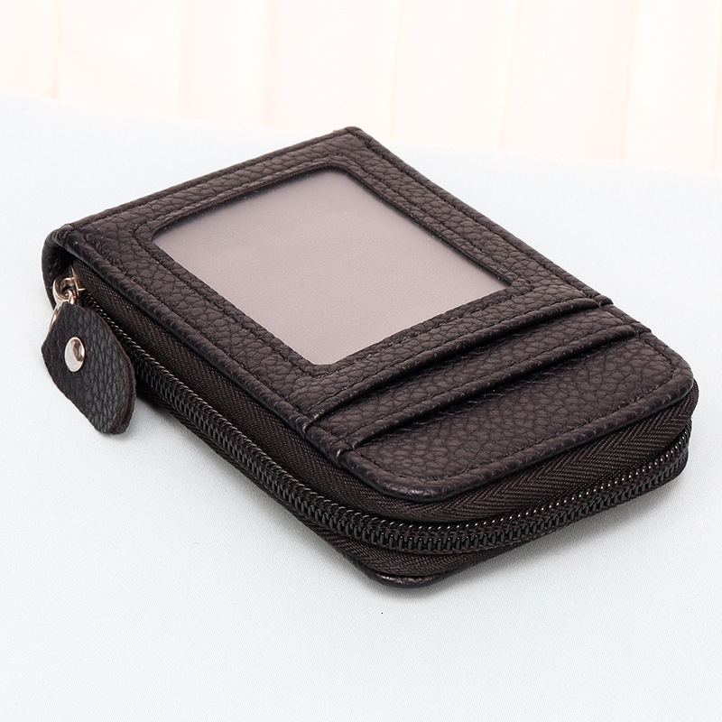 Designer's New Organ Bag Korean Version Portable Women's Short Bank Cover Business Card Clip Zipper Vertical Handbag