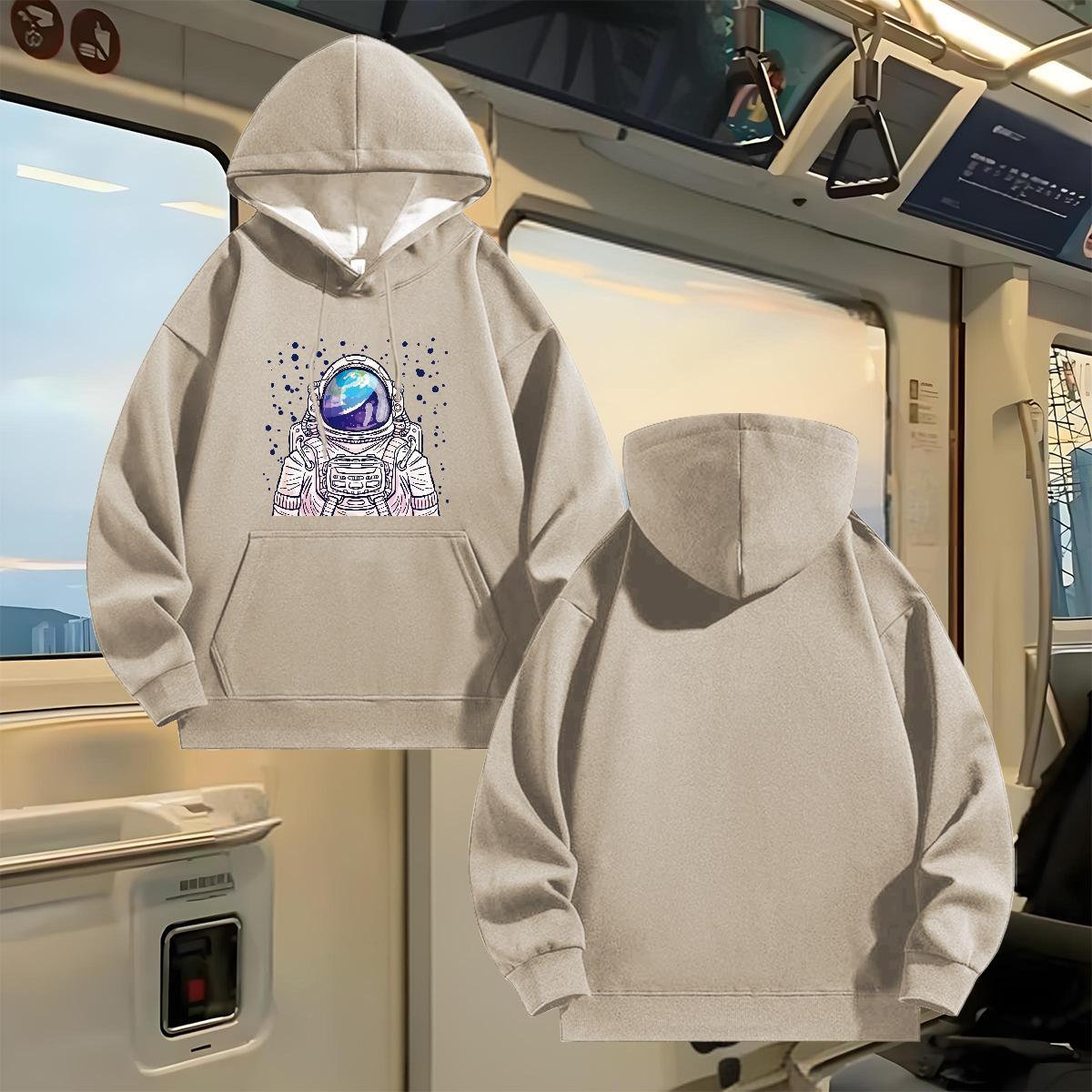 2024 New Unisex Sweatshirts Daily Outfit Free Shipping Mens Hoodie Hooded Collar Long Sleeve Cartoon Print Top Hoodie Warm Fleece