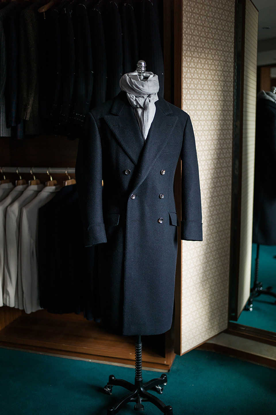 Simple Men's Overcoat Peaked Lapel Blazer Windbreaker Autumn Winter Special Design Woolen overcoat Custom Made Plus Size Jacket