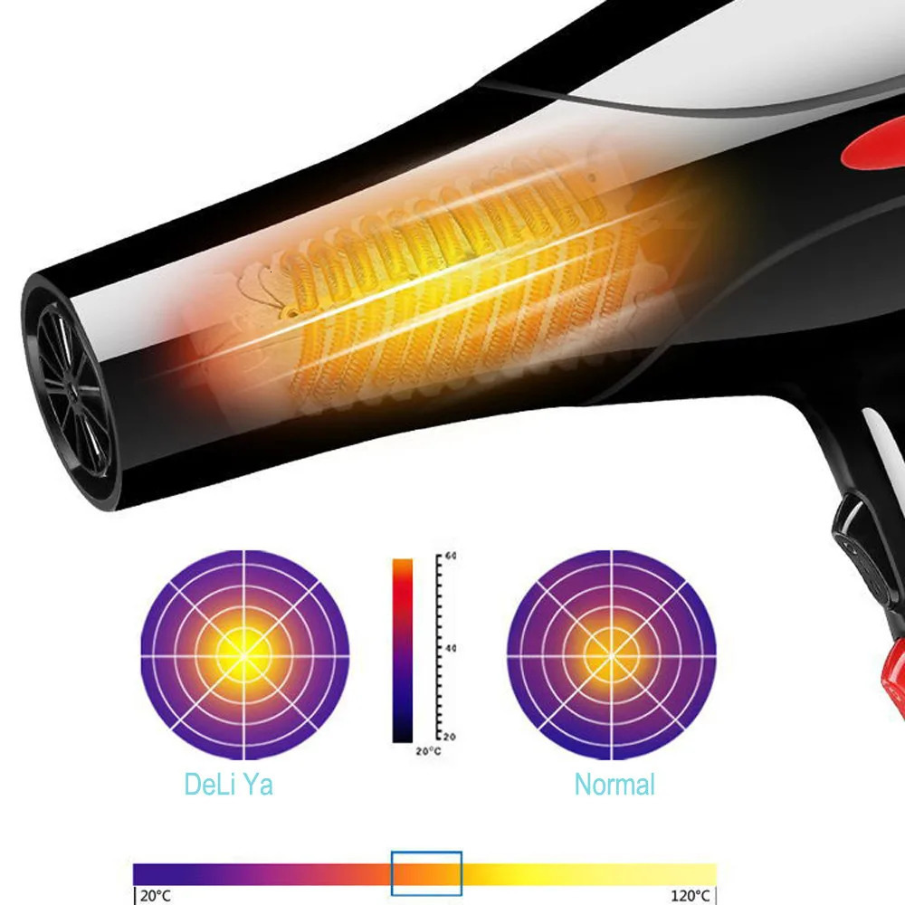 2200w Negative Ion Hair Dryer Professional Blue Light Anion Blow Dryer Salon Hair Styling Hairdryer 2 Speed 3 Heat Settings 240415