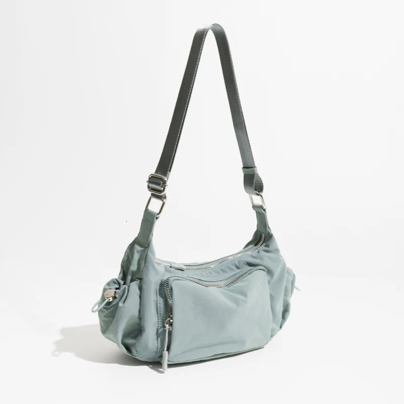 Casual Nylon Crossbody Bags for Women er Multiple Pockets Shoulder Bag Simple Underarm Bag Hobos Small Phone Purses 2-24 241115