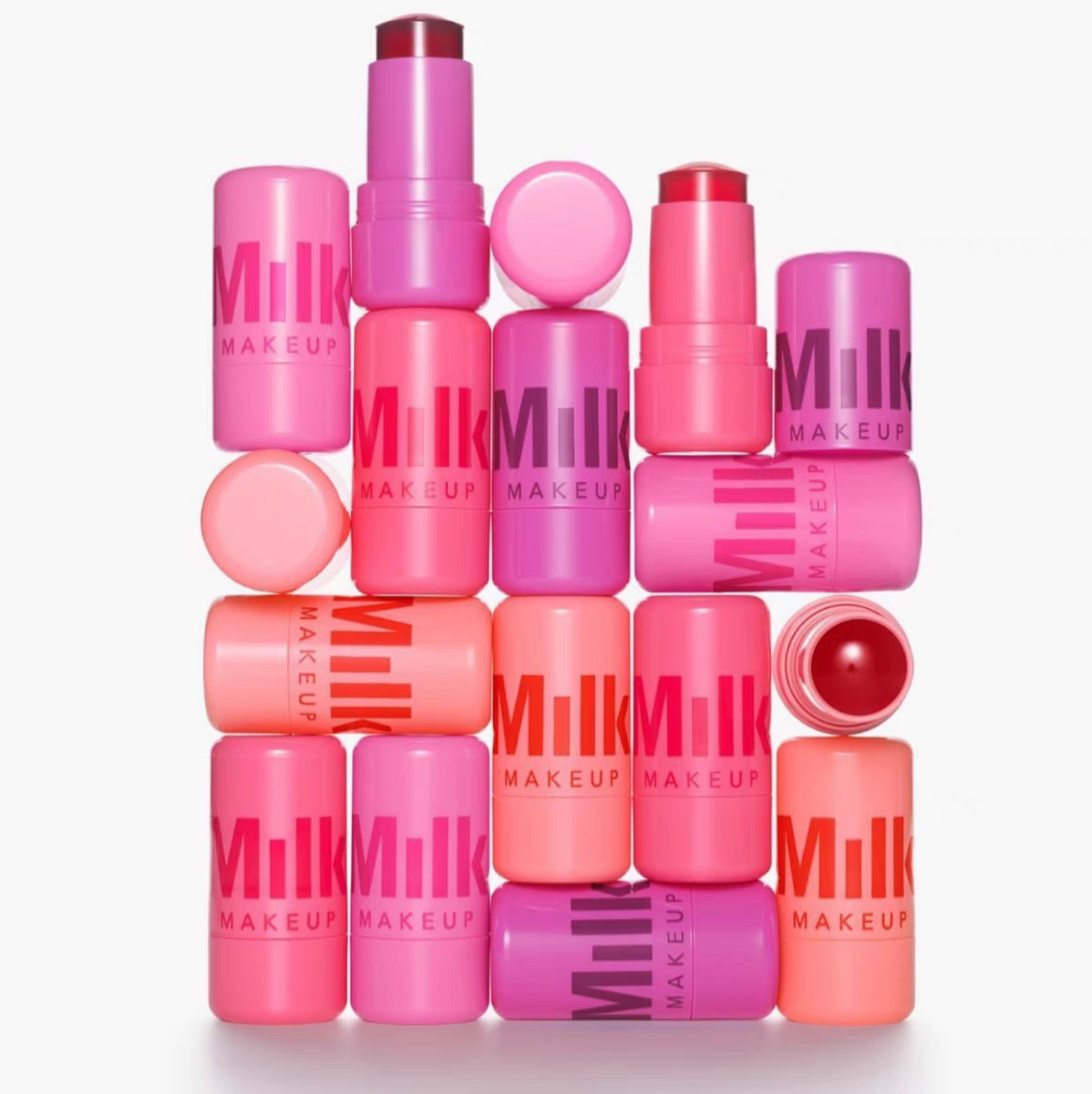 MILK MAKEUP Blush Jelly Lipstick Rouge Cream Stick Face Eye Cheek Blusher Dual-Use Transparent Dye Lip 4 Color Good Quality Fast Free Delivery