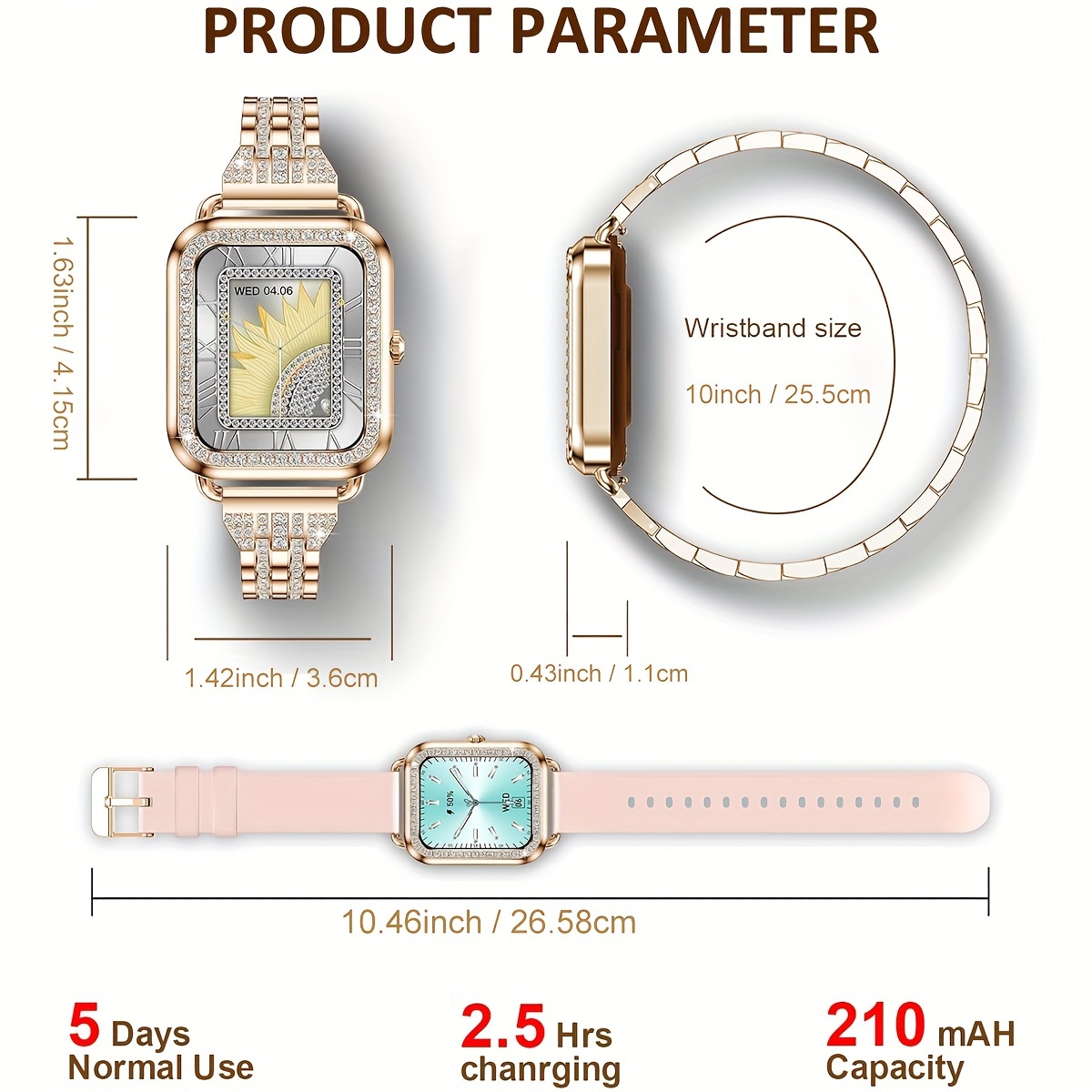 Women's Luxury Smartwatch with 1.57" HD Display - Elegant Design & Advanced Features