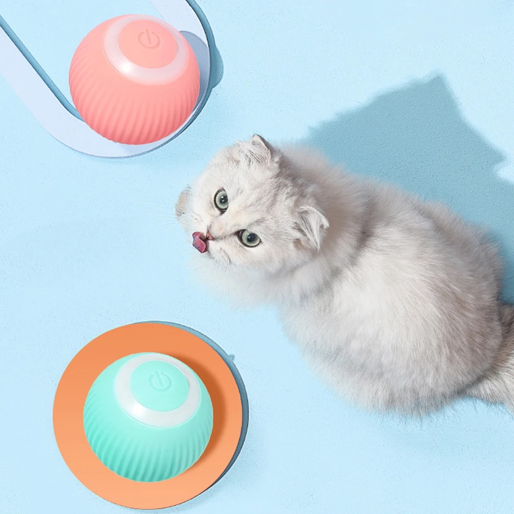 USB Rechargeable Electronic Interactive Pet Toy Pet Ball Toy Self Moving Motion Activated Ball Pet Supplies