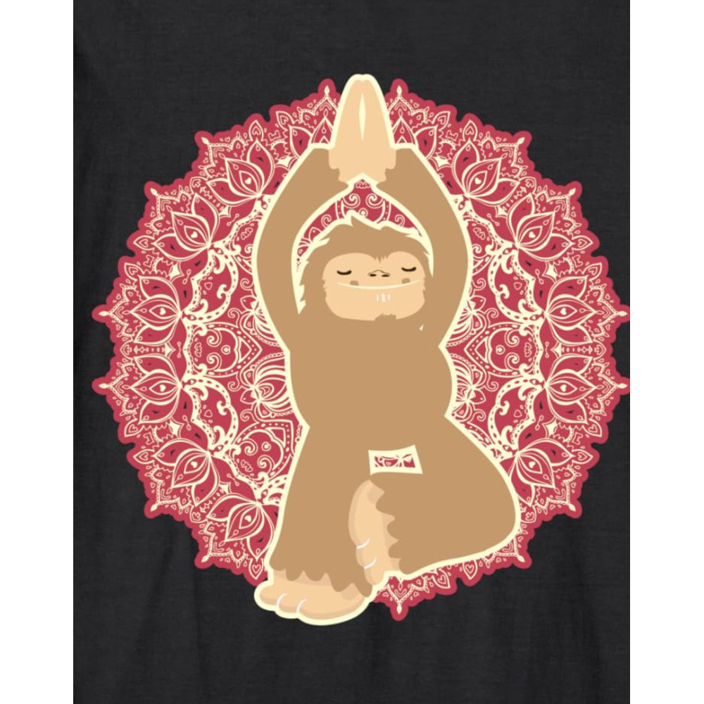 Long Sleeve Shirts for Men sweatshirt Bigfoot Doing Yoga Fitness Lotus Flower Gym Gift Long Sleeve T-Shirt T shirt Tee Streetwear Casual tops clothes