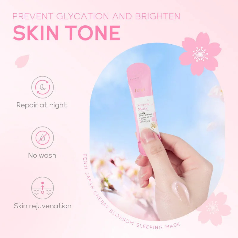 100 pcs LAIKOU Moisturizing Sleeping Mask Sakura Snail Seaweed Centella Face Mask Tendering Nourishing Oil-control Skin Care 241115