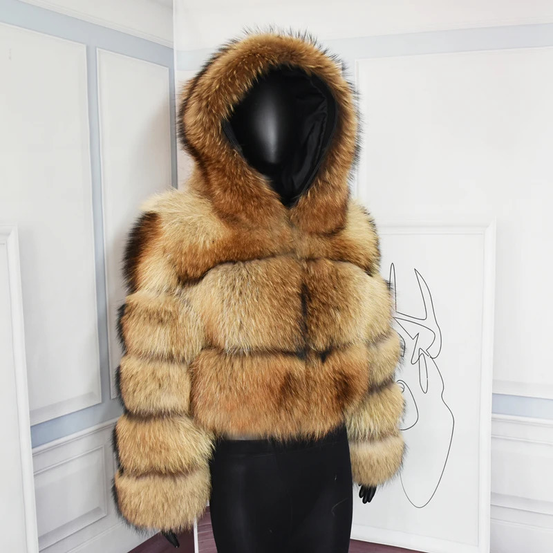 Winter Natural Fur Coat Short Section Warm Thickening Real Jacket Fashion Slim Women 241115