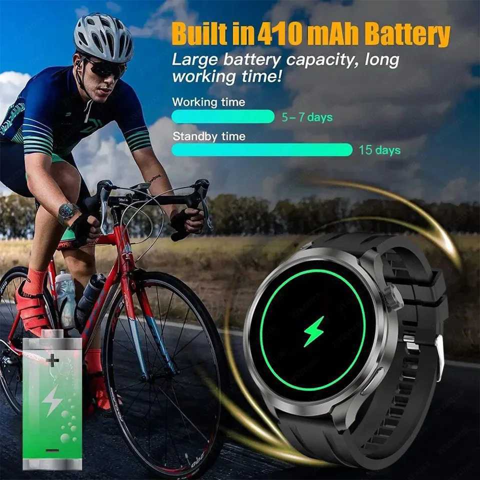 2024 New Outdoor Sports Smart Watch for Men AMOLED Sn NFC GPS Cpass Rate Waterproof Call Smart Watch Y241114