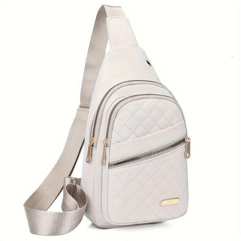 2025S Designer S New Model Quilted Detail Zipper Chest Foldable Lightweight Crossbody Bag Multi Functional Portable Shoulder Bag For Travel Cycg Hikin