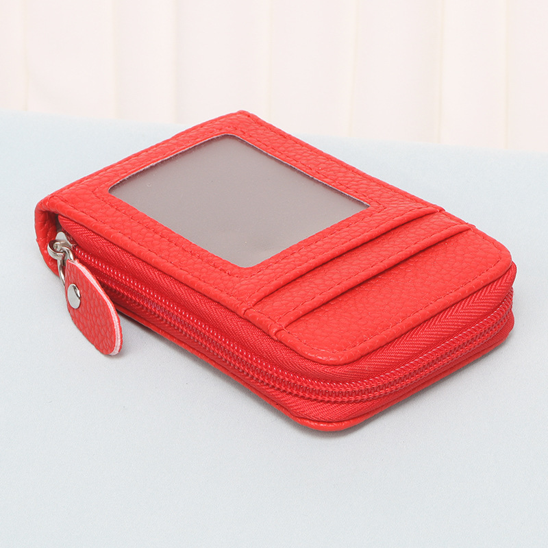 Designer's New Organ Bag Korean Version Portable Women's Short Bank Cover Business Card Clip Zipper Vertical Handbag