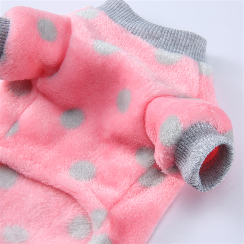 Fuzzy Veet Pamas Dog Winter Clothes for Small Dogs Girl Pet Jumpsuit Doggy Apparel Free shipping
