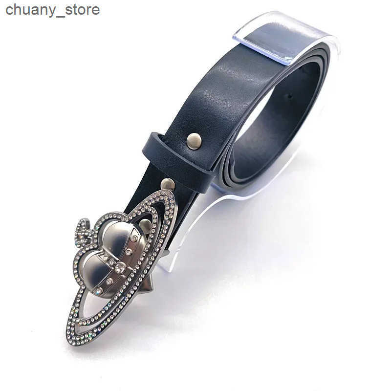 Belts Fashion Cross Crown Design Buckle Belt Y2K Spicy Girl Love Leather Belt for Female Dress Jeans Ceinture Waistband L240910