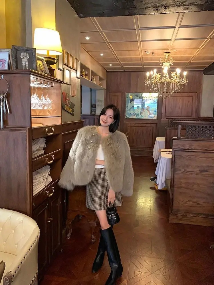 Womens Autumn Winter Environmentally Friendly Young Style Faux Coat Women Fashion Minimalist Casual Long Sleeves Jackets 241115