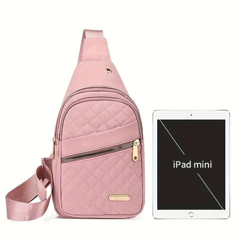 2025S Designer S New Model Quilted Detail Zipper Chest Foldable Lightweight Crossbody Bag Multi Functional Portable Shoulder Bag For Travel Cycg Hikin