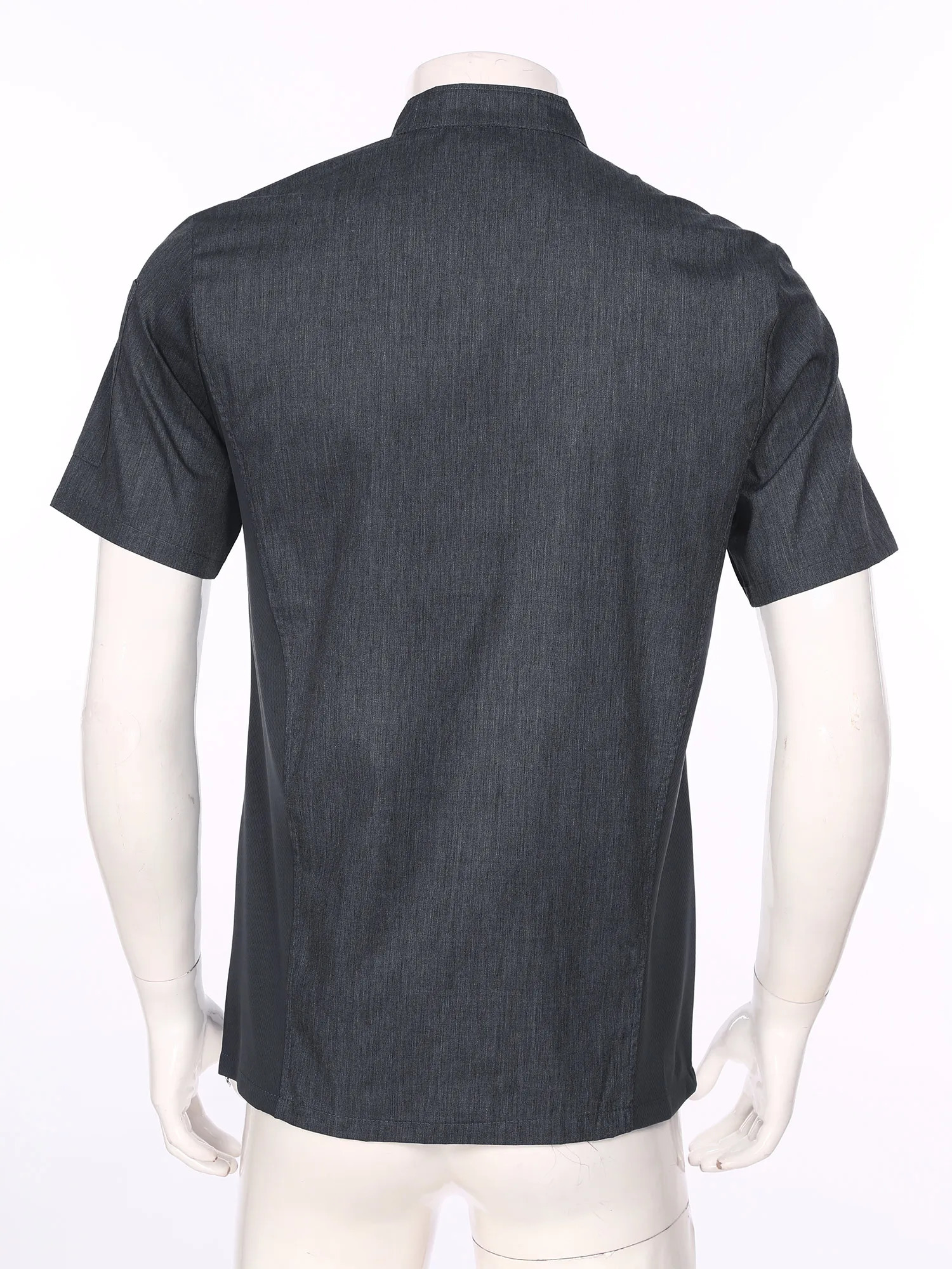 Unisex Men Women Breathable Chef Jacket Cooking Coats Short Sleeve Canteen Work Coat el Restaurant Uniforms Tops 240412