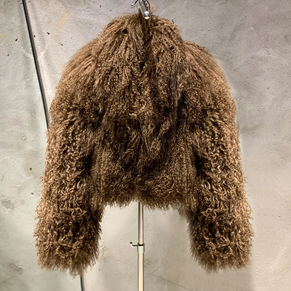 Women Winter Fur Coats Real Lady Sheep Coat Warm Natural Cloth 9508 241115