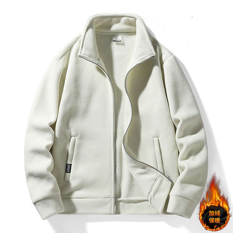 New For Men, Made Of Fleece Thickened Fleece, Hoodie, Men's And Women's Top, Stand Up Collar Cardigan, Casual Jacket