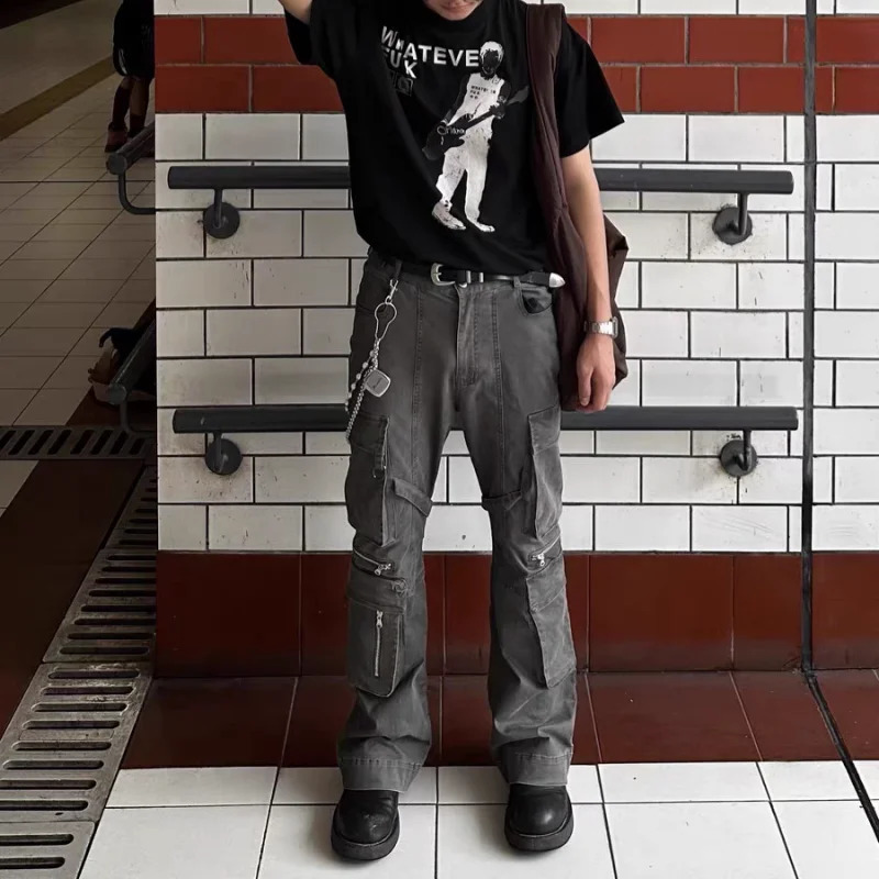 Retro pearl pants chain mens multifunctional single waist trendy accessory silver metal punk hip-hop pants chain y2k 241115