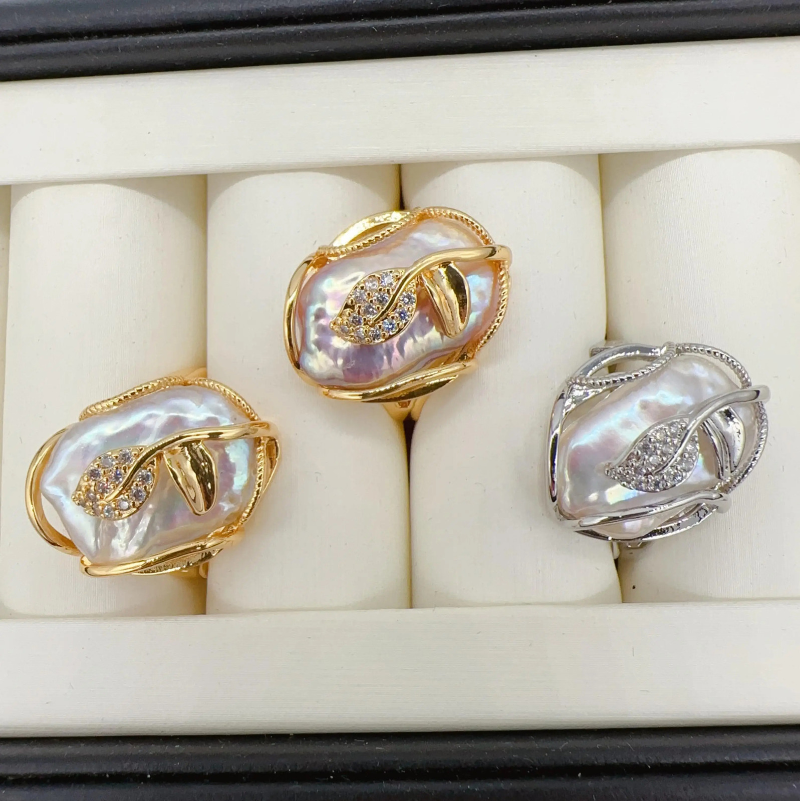 High quality natural freshwater pearl necklace earrings Baloch pearl jewelry set 18k gold-plated womens gift 241115