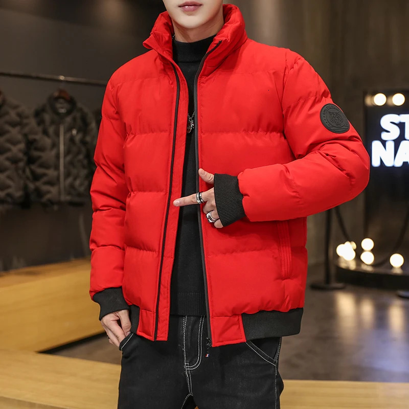 Autumn and winter standing collar cotton jacket mens thick warm fashion casual clothing 241115