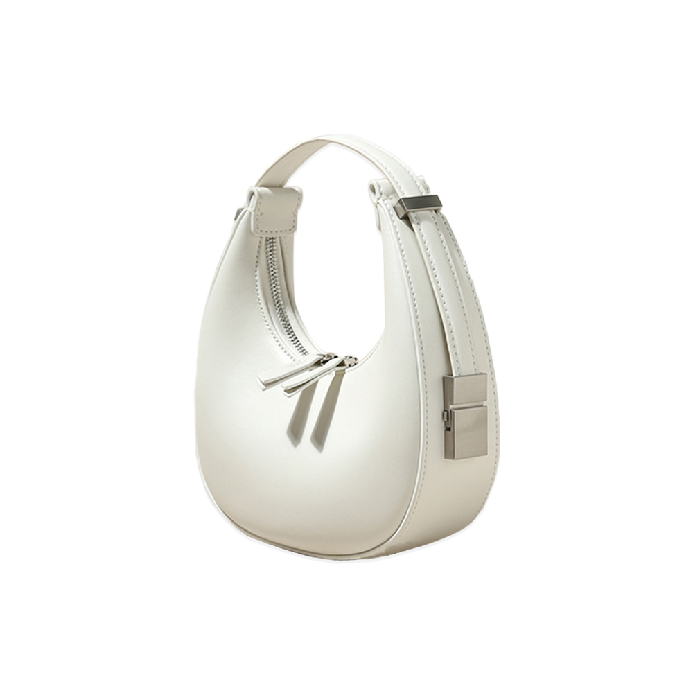 New Stylish Half Moon Women's Trend 2024 Underarm Armpit Bag Leather Purses Fashion Handbags dddmymoon