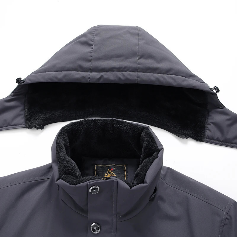 10xl 9xl Winter Men Parka Coats Fleece Waterproof Warm Plus Size 6XL 7XL 8XL Oversize Thicken Hooded Jackets Loose Windbreaker 241115