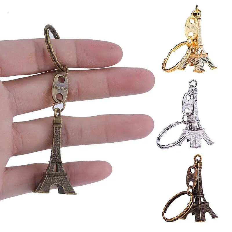 150Pcs Eiffel Tower keychain vintage keychain decoration wallet charm statue model ball keychain French souvenir 241115