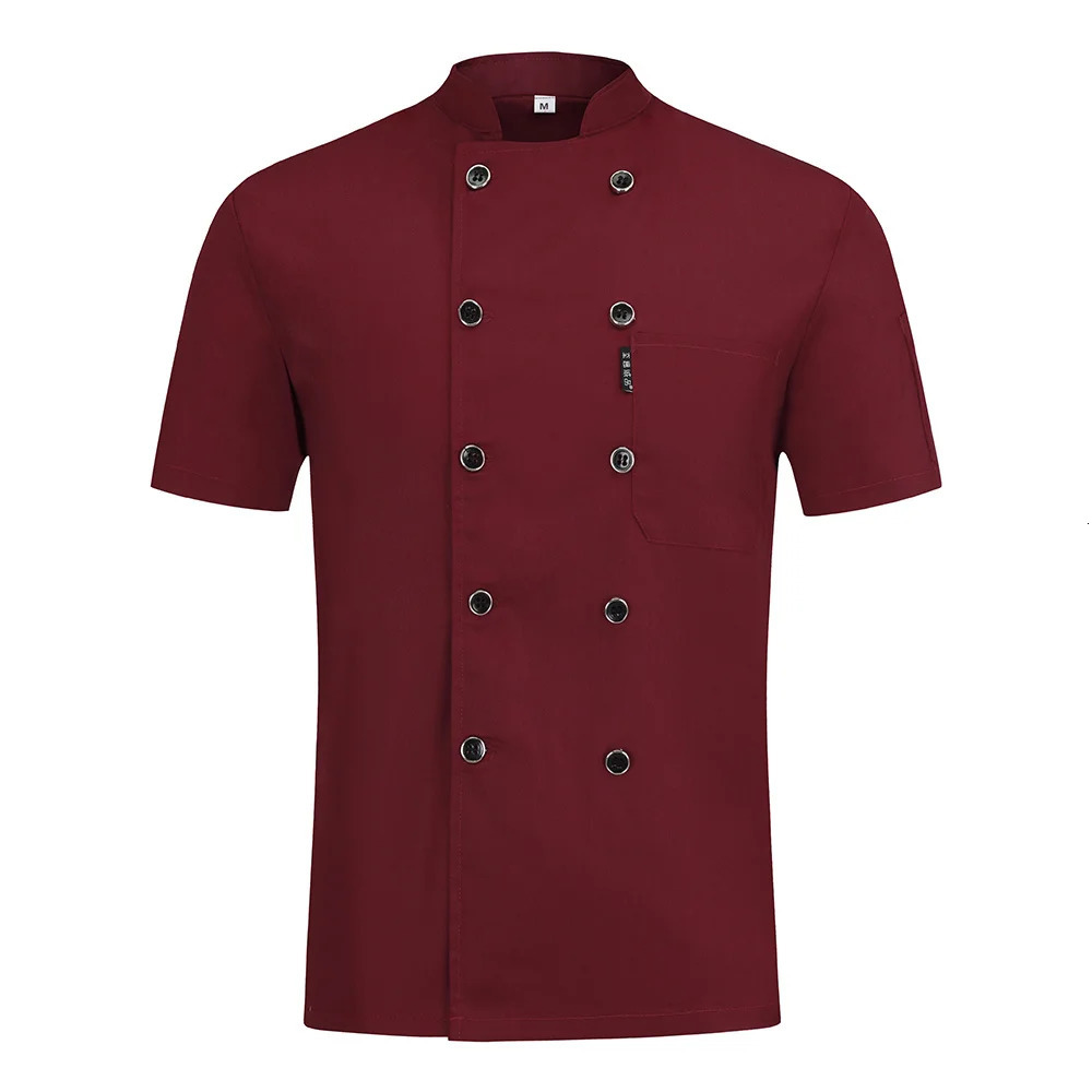 3 colors high quality Double breasted Chef uniform Restaurant el kitchen Catering jackets cooking Cafe workwear chef clothes 240412
