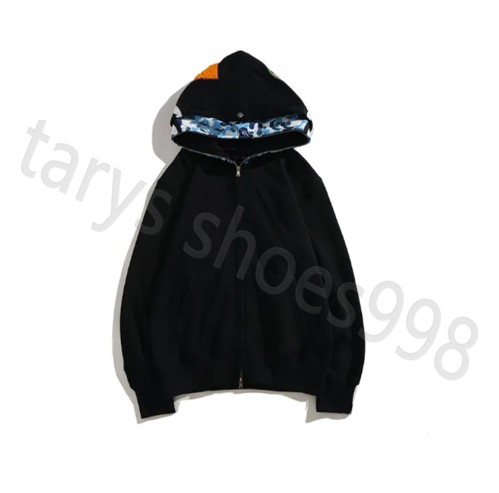 Mens Hoodies Designer shark hoodie Loose Long Sleeves Hoody Classic Sanskrit Printed Sweatshirts Camouflage Sportwear Women Zip Up Hip Pop Jackets Street Coat