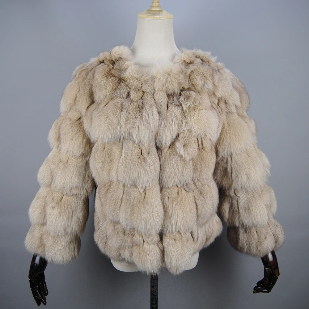 2024 Style Real Fur Coat 100 Natural Fur Jacket Female Winter Warm Leather Fox Fur Coat High Quality Fur Vest y241115