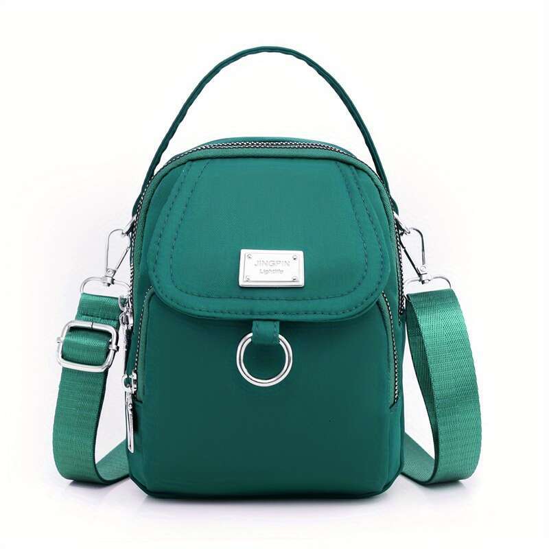 Solid Color Zipper Crossbody Bag, All-Match Coin Purse, Women's Shoulder Bag For Shopping