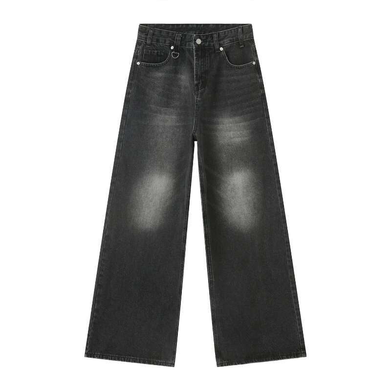 Streetwear vintage Y2k MenS Jeans Black Baggy Trousers New Wide Leg De