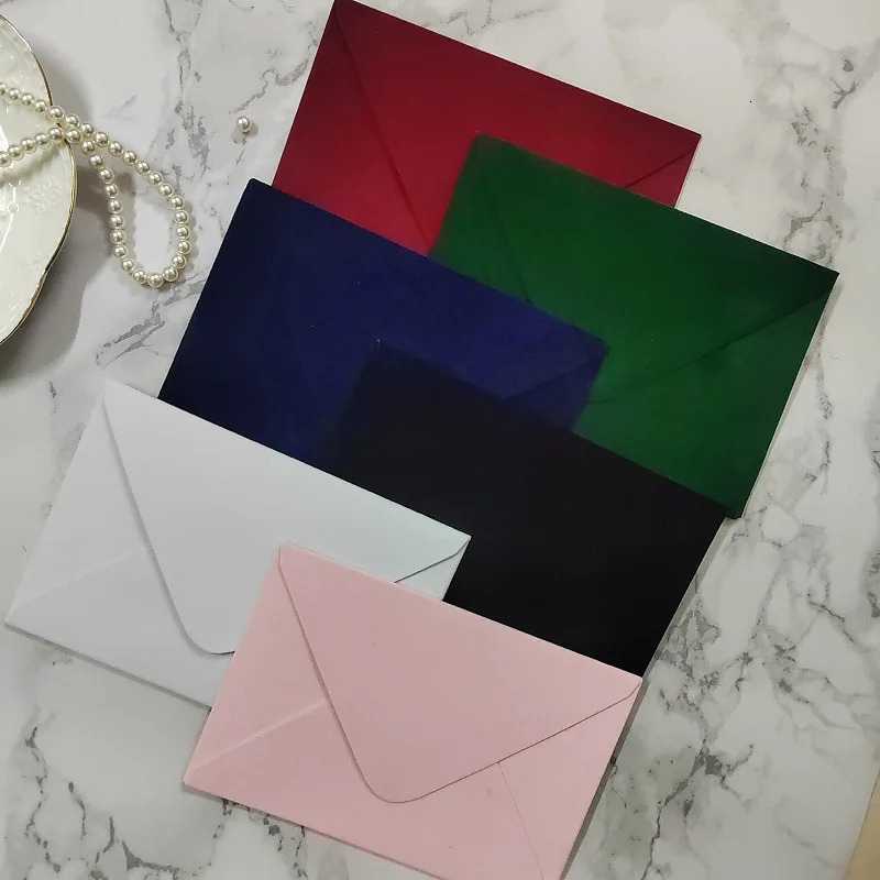velvet envelope for wedding invitation cards in red green navy blue pink black 5x7 inches 6x6 inches 241115