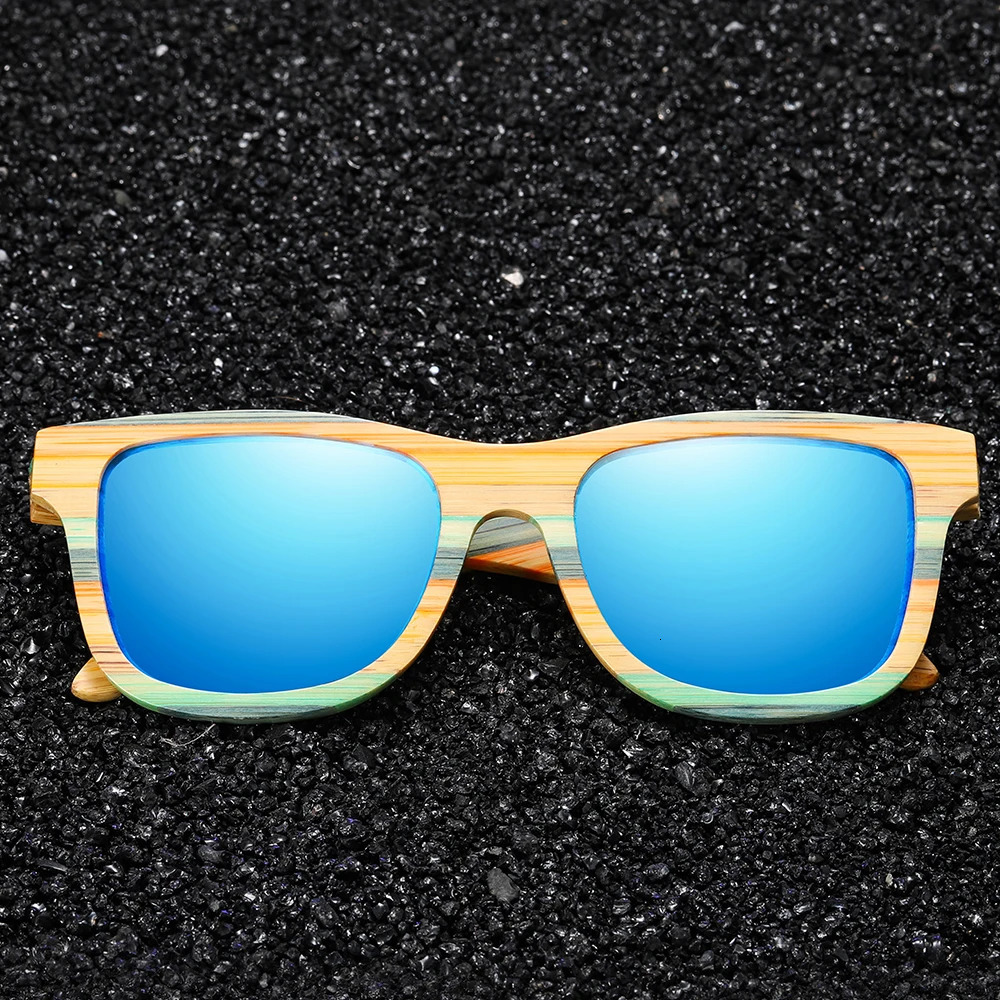 GM Fashion Skateboard Wood Bamboo Sunglasses Polarized Womens er Wood Sunglasses UV400 241114