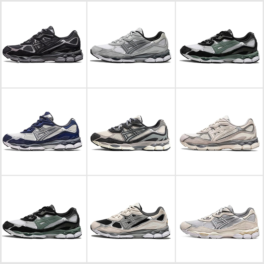 Top Gel NYC Designer shoes Marathon Running Shoes for Men Women Oatmeal Concrete Navy Steel Obsidian Grey Cream White Black Ivy Outdoor Trail Sneakers Size 36-45