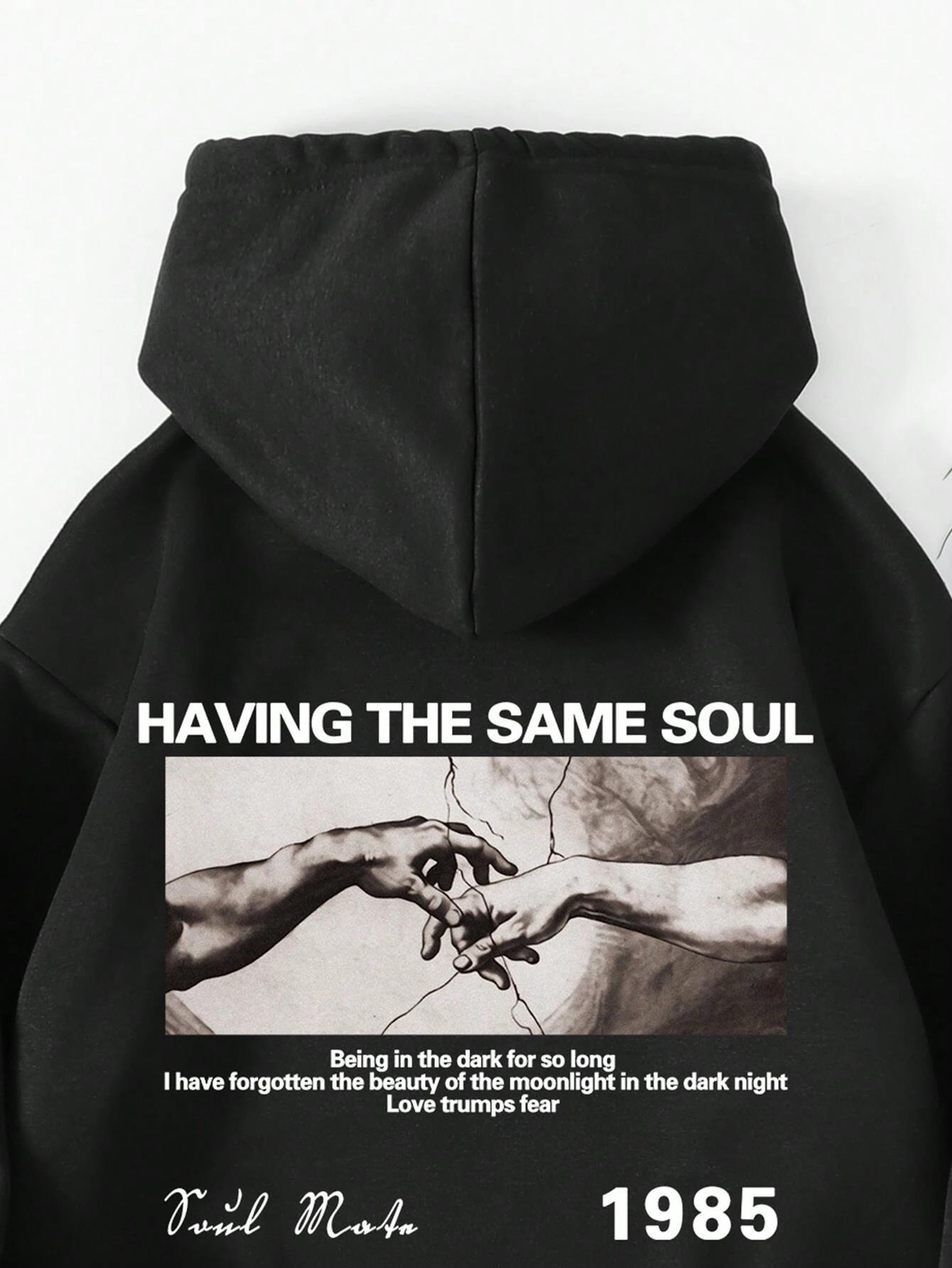 Designer's new women's hoodie with the same soul print Haruku high-quality hoodie fashionable casual sportswear autumn loose hoodie