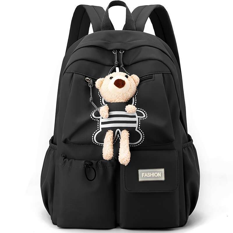 Minimalist junior high school backpack, campus bear backpack