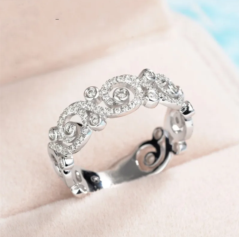 choucong Handmade Female Flower ring 925 Sterling silver Engagement Wedding Band Rings For Women 5A Zircon CZ Diamond Jewelry Gift