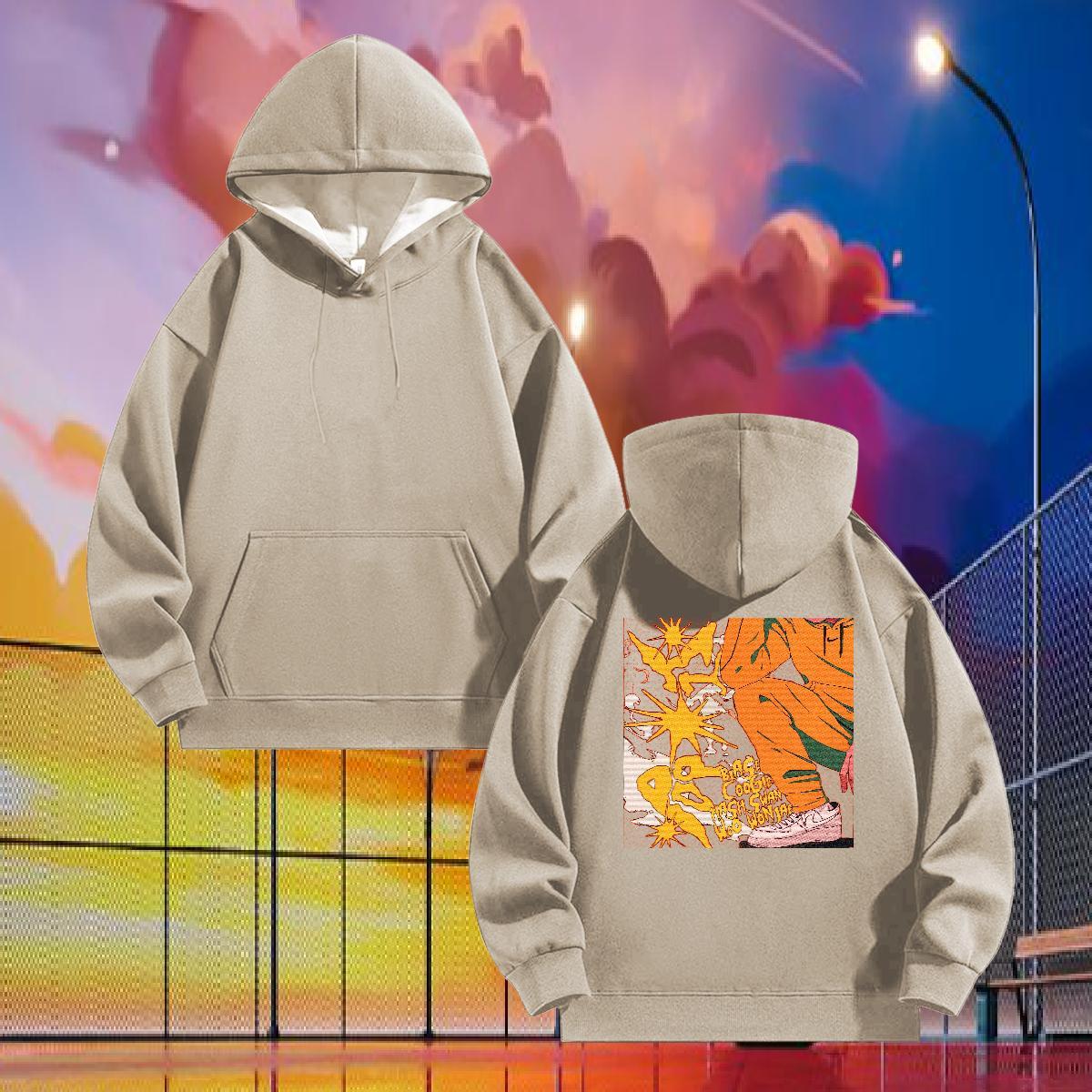 2024 Hoodie for Men US Plus Size Cool Design Men Hoodie Pullover Hoodie Autumn Winter Thick Plush Breathable Hooded Collar