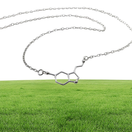 1 chemical molecular structure pendant necklace formula 5HT geometric exquisite nurse simple Lucky woman mOTHER men039s family