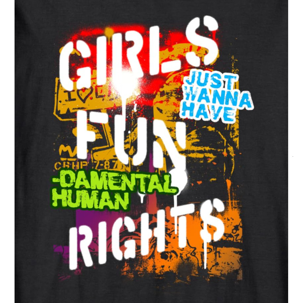 Long Sleeve Shirts for Men sweatshirt Girls Just Want To Have Fun - Fundamental Rights Long Sleeve Tee Streetwear Casual tops clothes cool