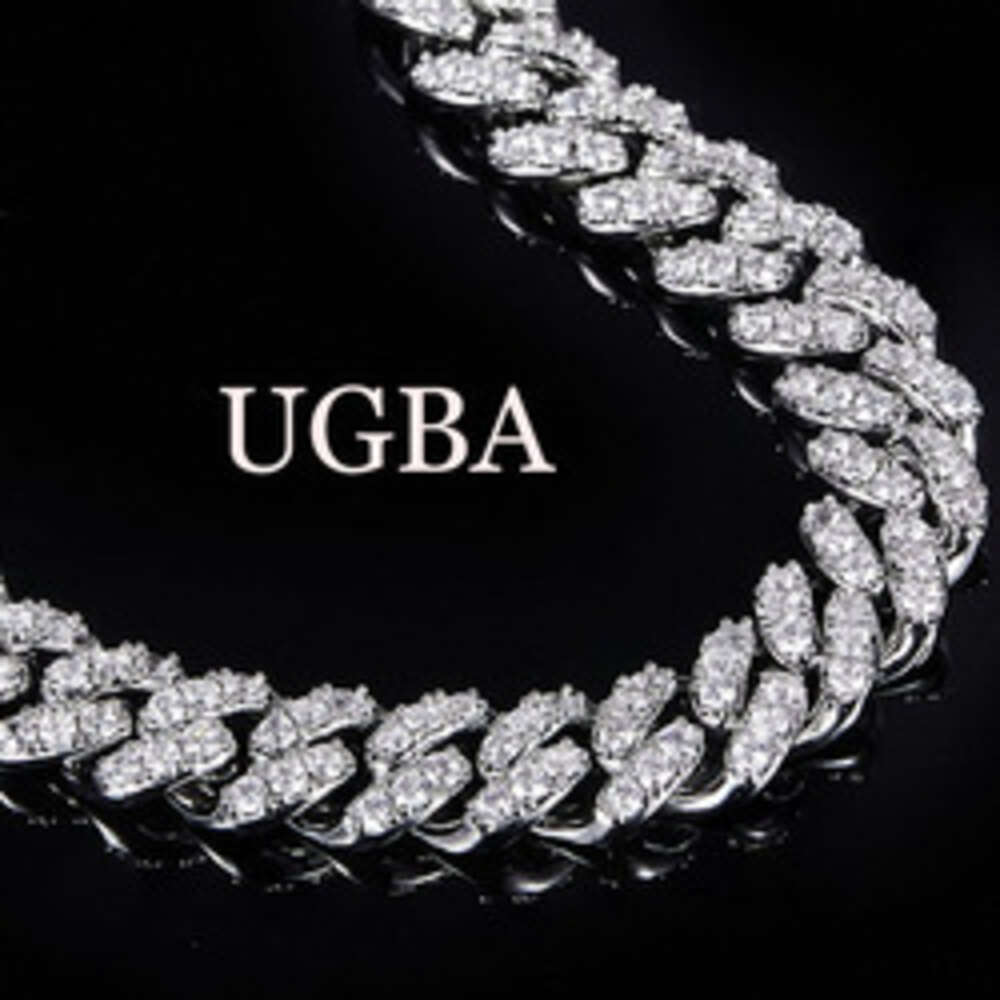 Ugb Hip Hop Men Jewelry Gra Certified 925 Sterling Silver Iced Out Miami Vvs Moissanite Diamond Cuban Link Chain Necklace