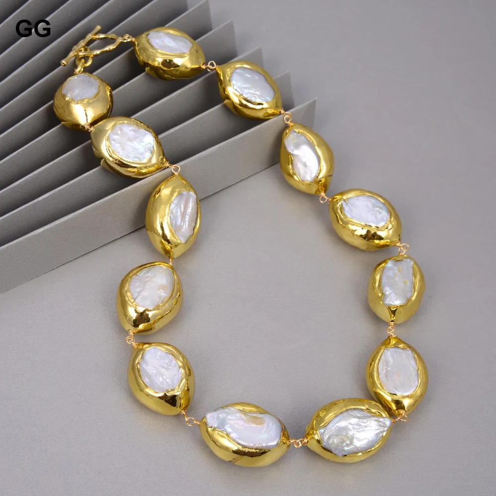 GuaiGuai Jewelry Natural Culture Baroque Kexi Pearl Necklace Kexi Pearl Gold Plated Bracelet Earring Set 241115