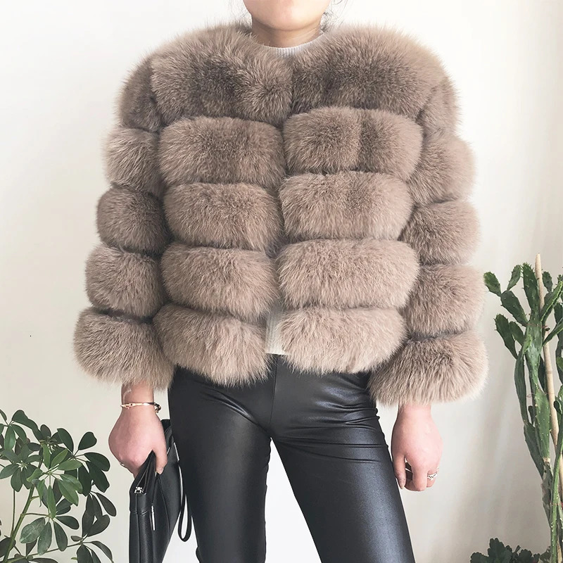 2024 style real fur coat 100 natural fur jacket female winter warm leather fox fur coat high quality fur vest 241115