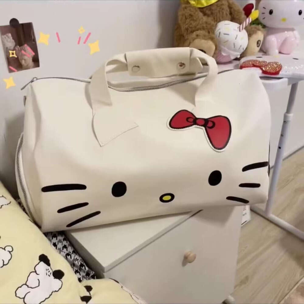 1pc Licensed Cartoon Large Tote Bag - Cute Bow Design, PU Shoulder Crossbody Straps, Spacious Interior, Perfect Gym, Travel, and Daily Use, Ideal Gift